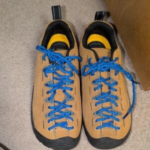 Keen Tan and Blue Athletic Shoes